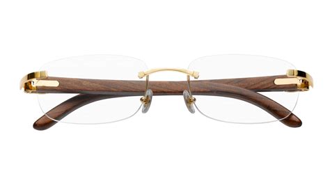 replica cartier wood frames|cartier rimless glasses wood.